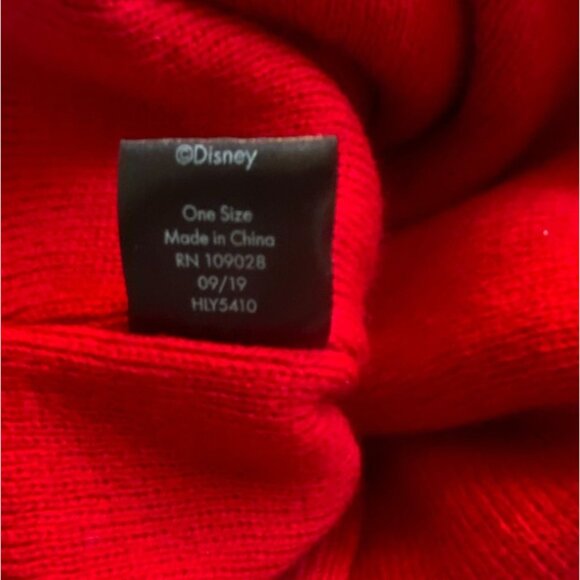 Disney Minnie Mouse Fair Isle Youth Winter Hat -Stocking Cap-Red-OS0GUC - Picture 6 of 6